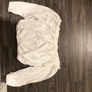 Off the shoulder white top